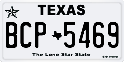 TX license plate BCP5469
