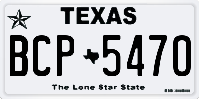 TX license plate BCP5470