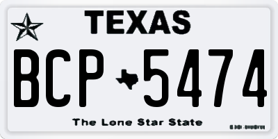 TX license plate BCP5474