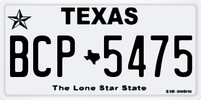 TX license plate BCP5475