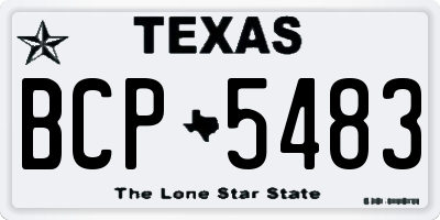 TX license plate BCP5483