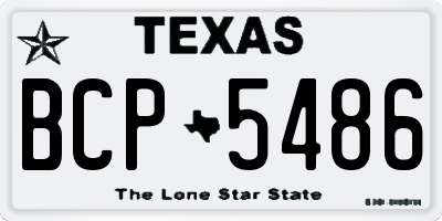 TX license plate BCP5486