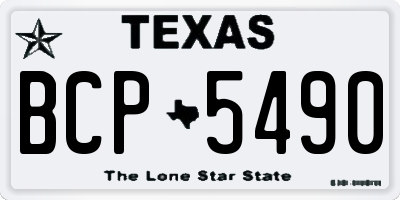 TX license plate BCP5490