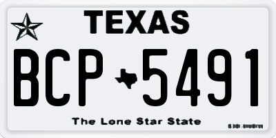 TX license plate BCP5491