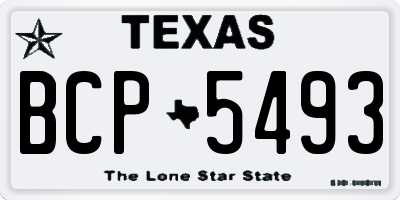 TX license plate BCP5493