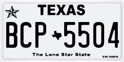 TX license plate BCP5504