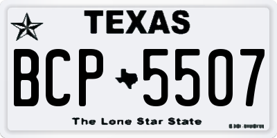 TX license plate BCP5507