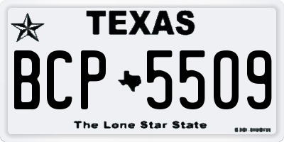 TX license plate BCP5509