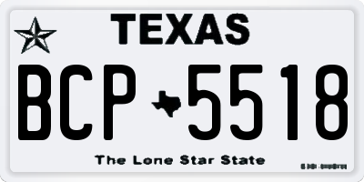 TX license plate BCP5518