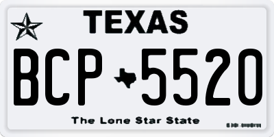 TX license plate BCP5520
