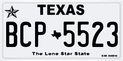 TX license plate BCP5523