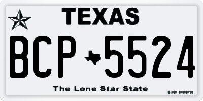 TX license plate BCP5524