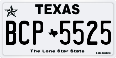 TX license plate BCP5525