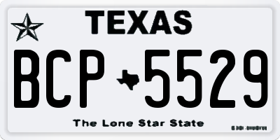 TX license plate BCP5529