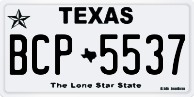 TX license plate BCP5537