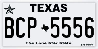 TX license plate BCP5556