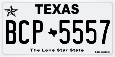 TX license plate BCP5557