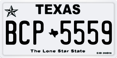 TX license plate BCP5559