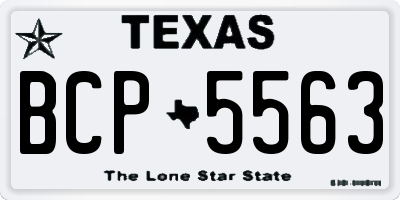 TX license plate BCP5563