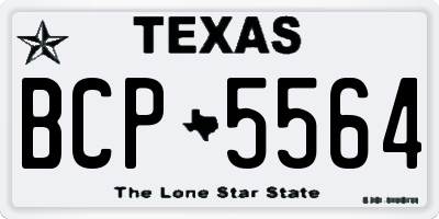 TX license plate BCP5564