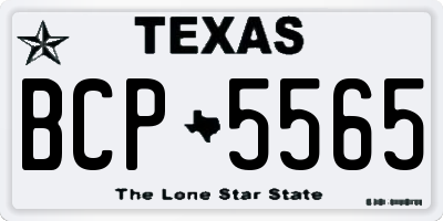 TX license plate BCP5565