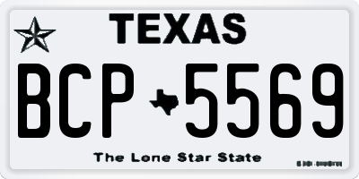 TX license plate BCP5569