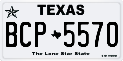 TX license plate BCP5570