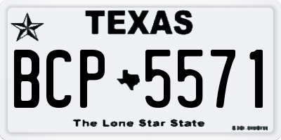 TX license plate BCP5571