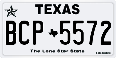 TX license plate BCP5572