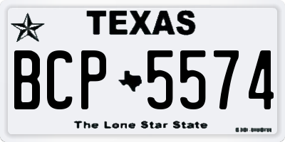 TX license plate BCP5574
