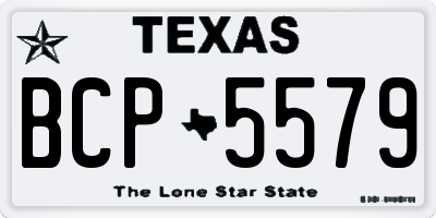 TX license plate BCP5579