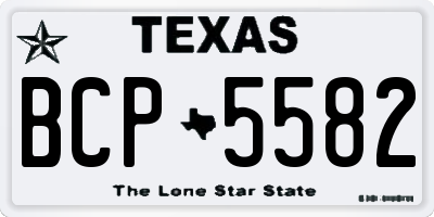 TX license plate BCP5582