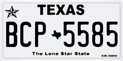 TX license plate BCP5585