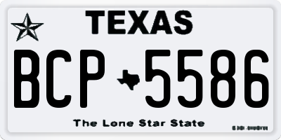 TX license plate BCP5586