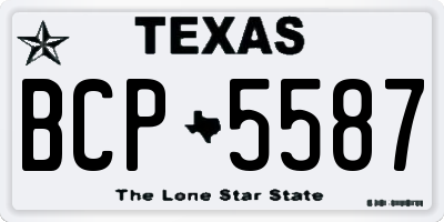 TX license plate BCP5587