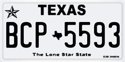 TX license plate BCP5593