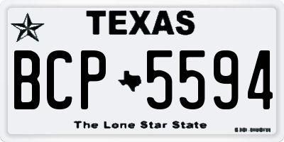 TX license plate BCP5594