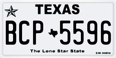 TX license plate BCP5596