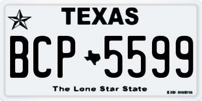 TX license plate BCP5599