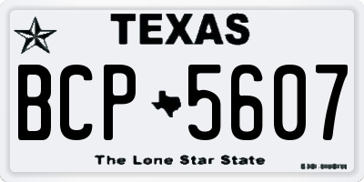 TX license plate BCP5607