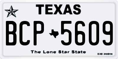 TX license plate BCP5609