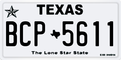 TX license plate BCP5611