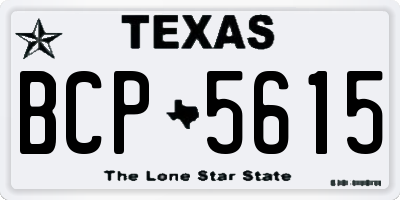 TX license plate BCP5615