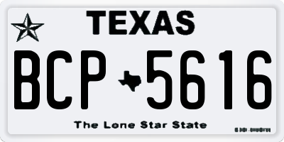 TX license plate BCP5616