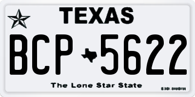TX license plate BCP5622