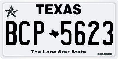 TX license plate BCP5623