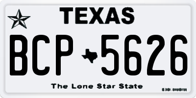 TX license plate BCP5626