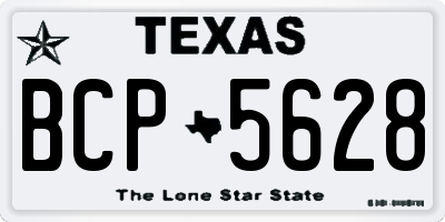 TX license plate BCP5628