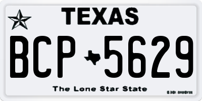 TX license plate BCP5629