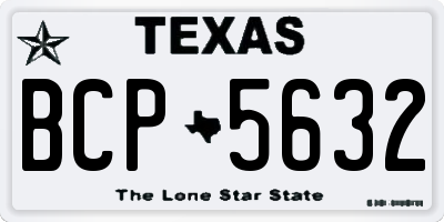 TX license plate BCP5632